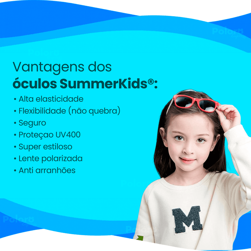 Óculos Infantil Polarizado SummerKids® - PAGUE 1 LEVE 2 + Estojos de BRINDE