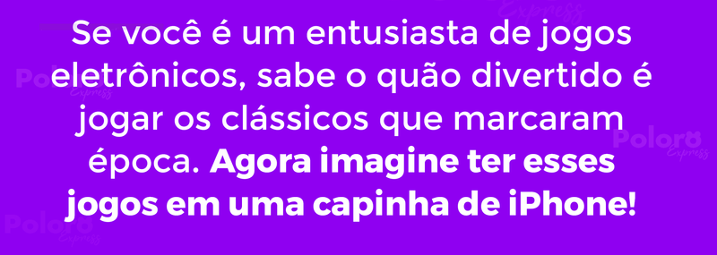 Capa de iPhone RetroCase® com MAIS DE 30 JOGOS nostálgicos + CABO USB DE BRINDE!