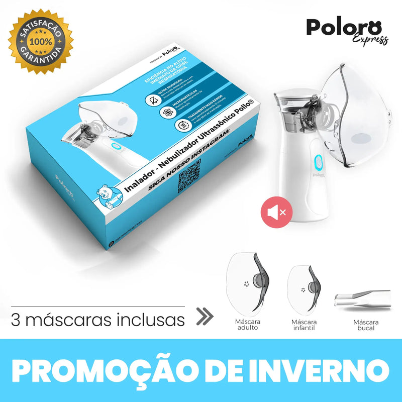 Inalador Nebulizador Pollo® - Portátil e Ultra-silencioso (LEVE 2 E ECONOMIZE)