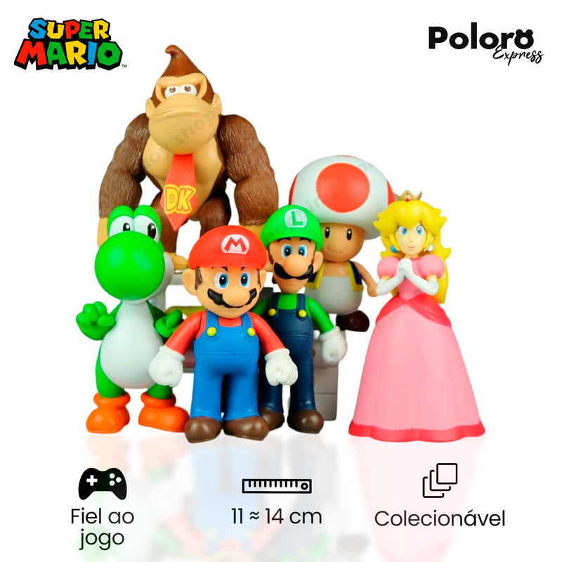 Bonecos do Super Mario de 11cm a 14cm - Action Figures