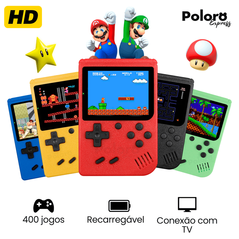 MiniGame Retrô Pollo® HD - 400 Jogos Nostálgicos