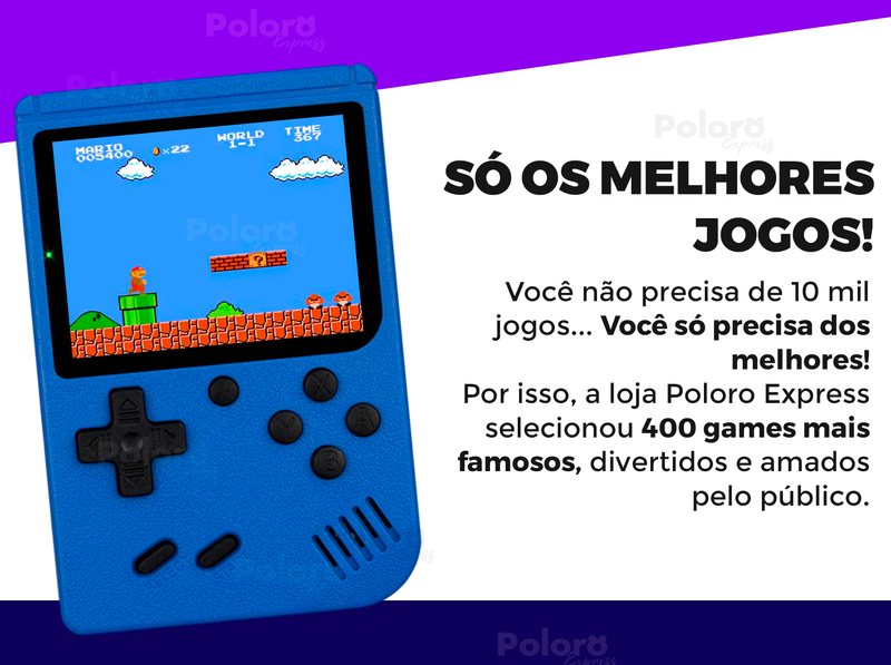 MiniGame Retrô Pollo® HD - 400 Jogos Nostálgicos