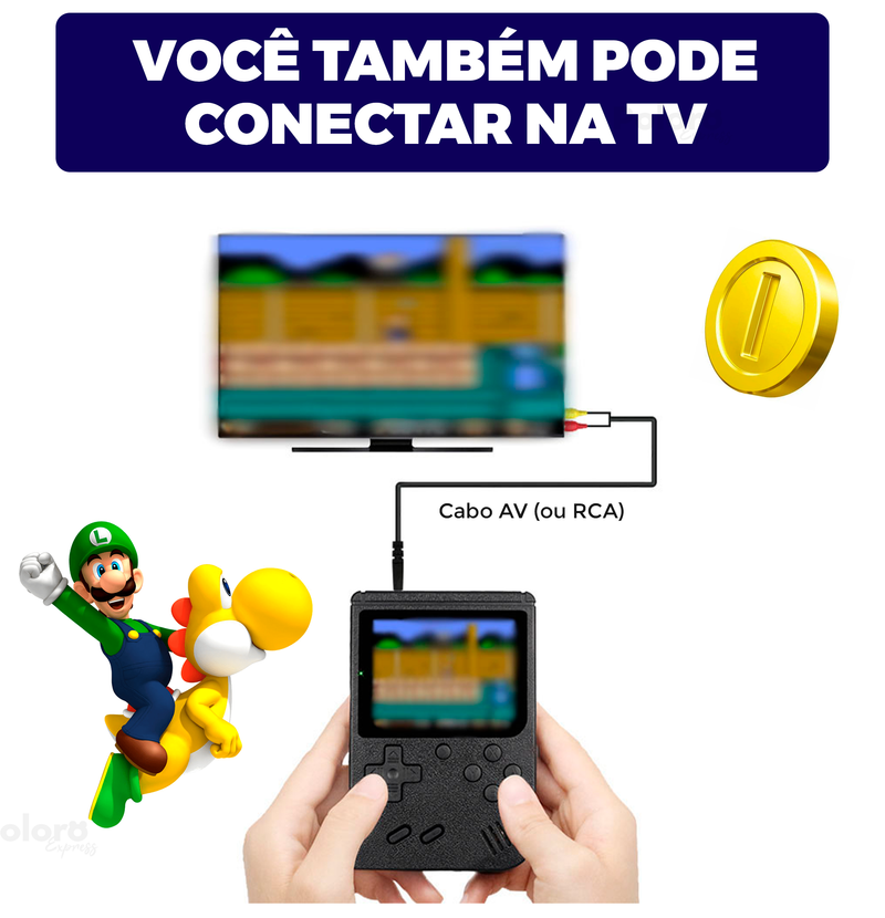 MiniGame Retrô Pollo® HD - 400 Jogos Nostálgicos