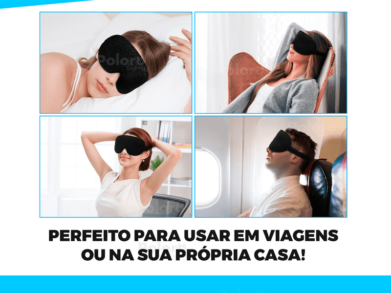 Máscara de dormir Nuvem® Máximo Conforto - Design ergonômico e Tecido respirável