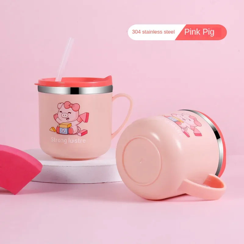 Caneca Infantil 250ml com Aço Inoxidável - LEVE 3 E ECONOMIZE