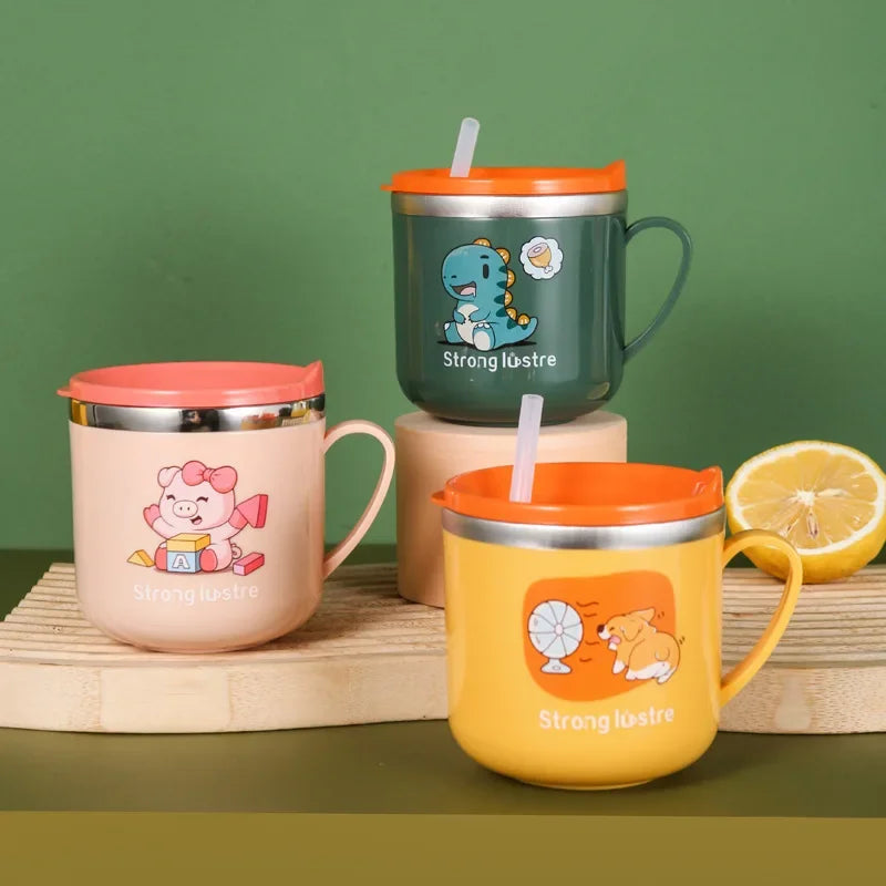 Caneca Infantil 250ml com Aço Inoxidável - LEVE 3 E ECONOMIZE