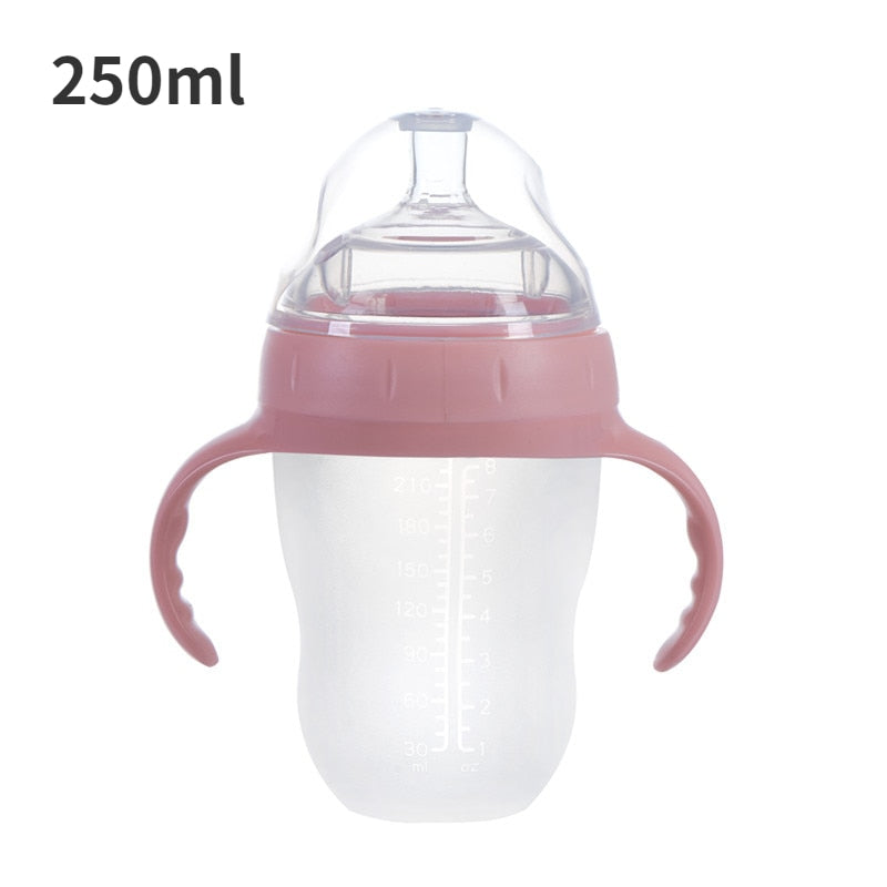 Mamadeira Pollo® de Silicone para Desmame 250ml - Simula o Bico Materno