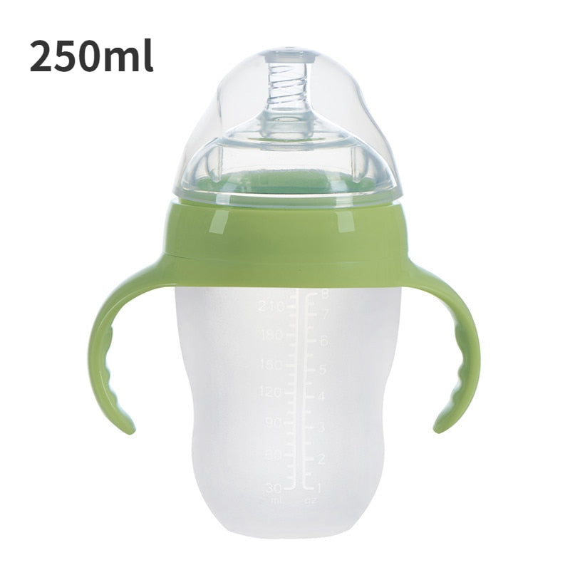 Mamadeira Pollo® de Silicone para Desmame 250ml - Simula o Bico Materno