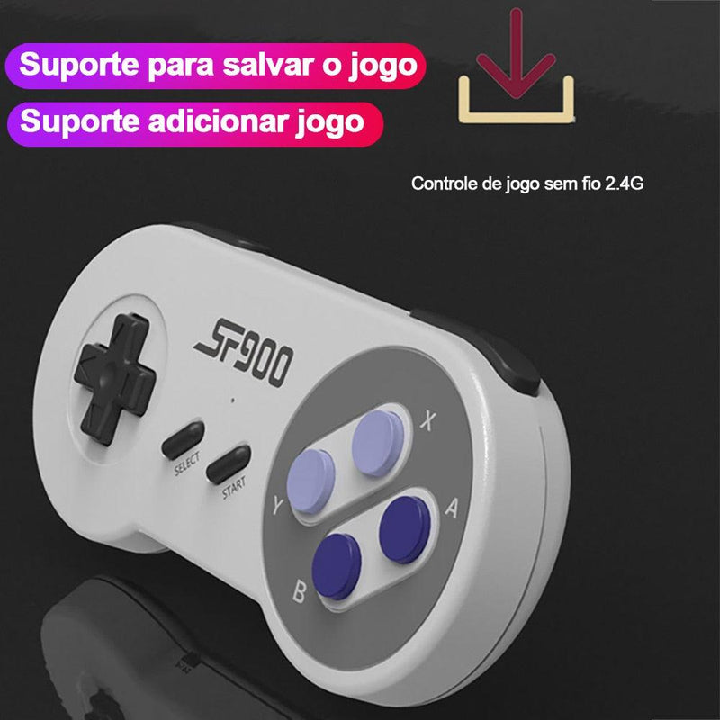 Videogame Retrô Pollo® 4000 Jogos + 2 controles de brinde (Resolução 4K Ultra HD)