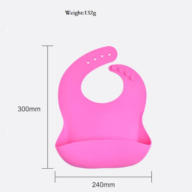 Babador de Silicone com Bolso Coletor Anti Sujeira