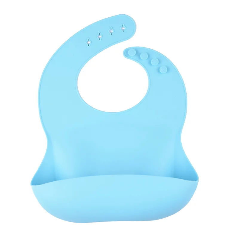 Babador de Silicone com Bolso Coletor Anti Sujeira